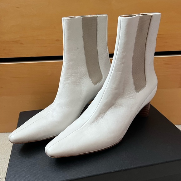 Rag & bone cream heeled Chelsea boots - Picture 4 of 5